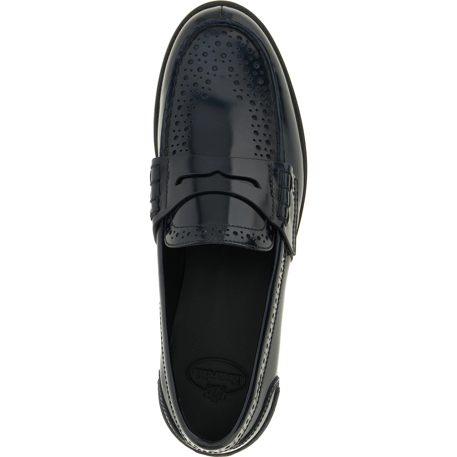 Blue Calfskin Slip-On Loafers