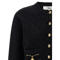 Black Wool Cardigan