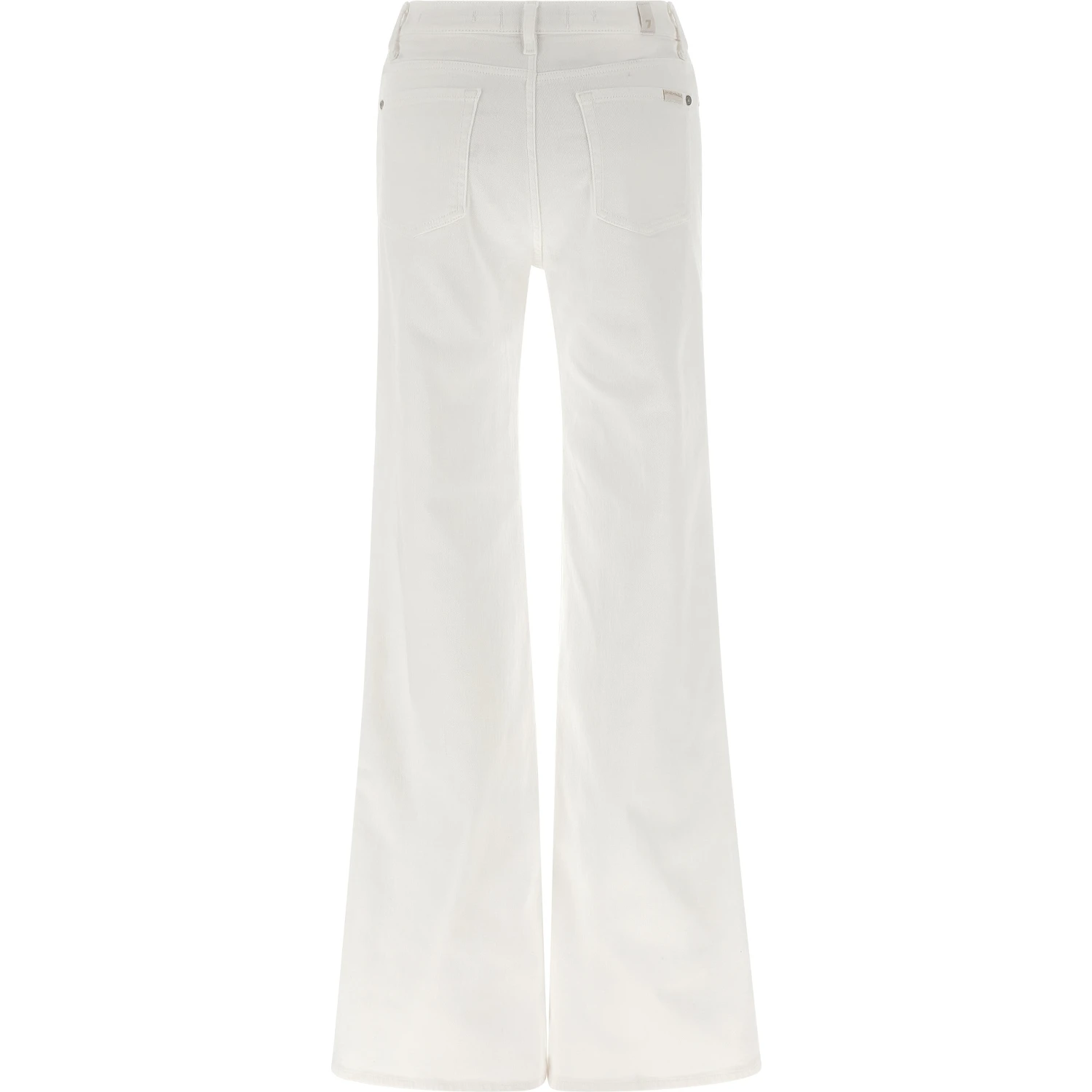White Cotton Flared Jeans