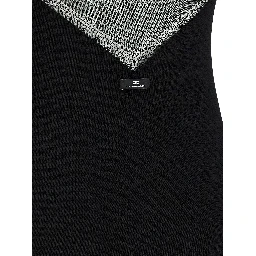 Black Viscose Short Dress