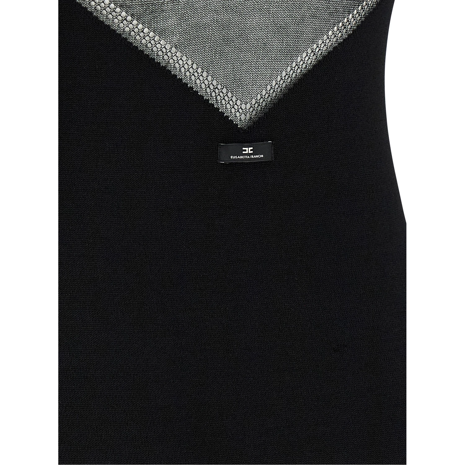 Black Viscose Short Dress