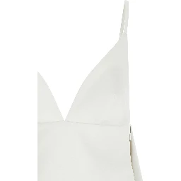 White Polyester Short Dress
