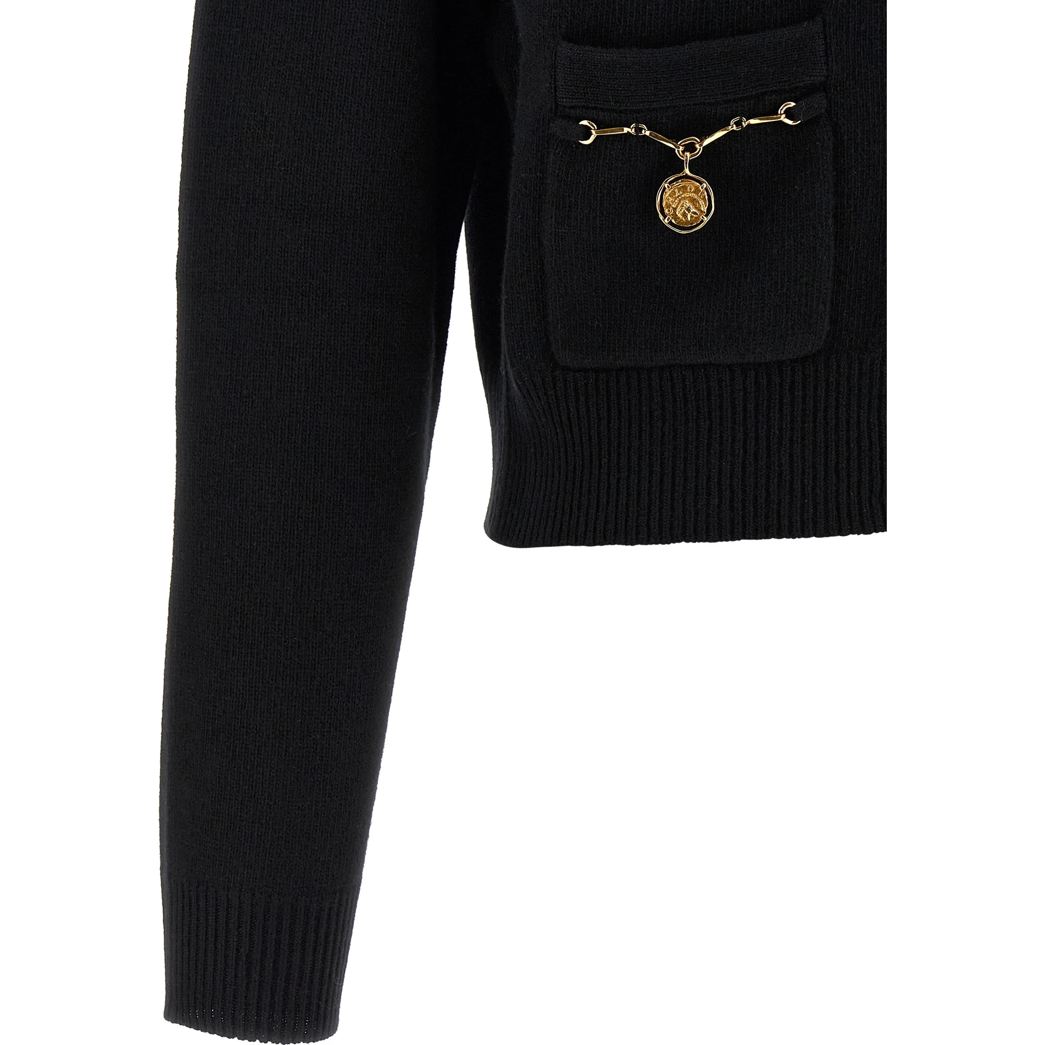 Black Wool Cardigan