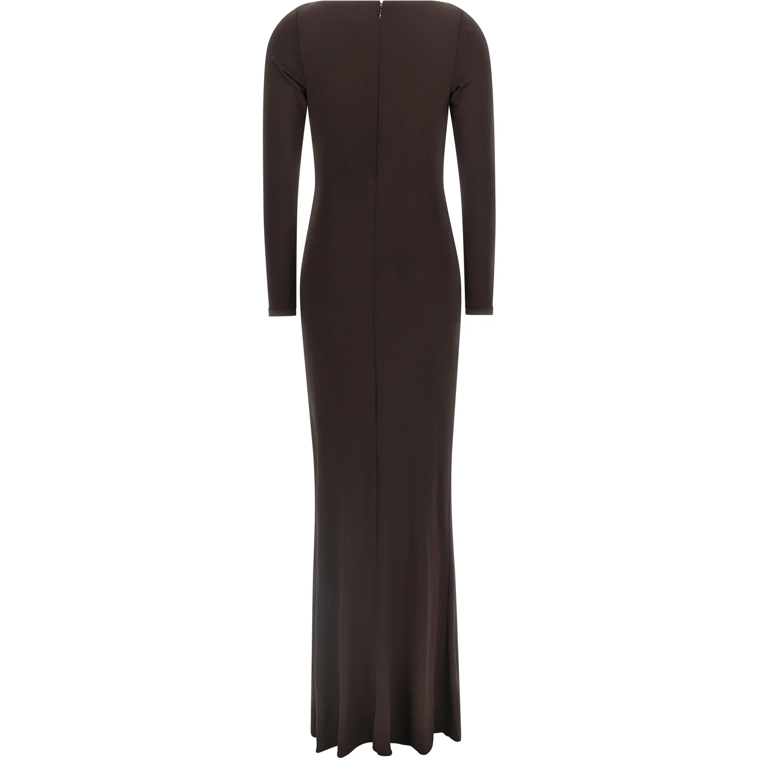 Brown Viscose Long Dress