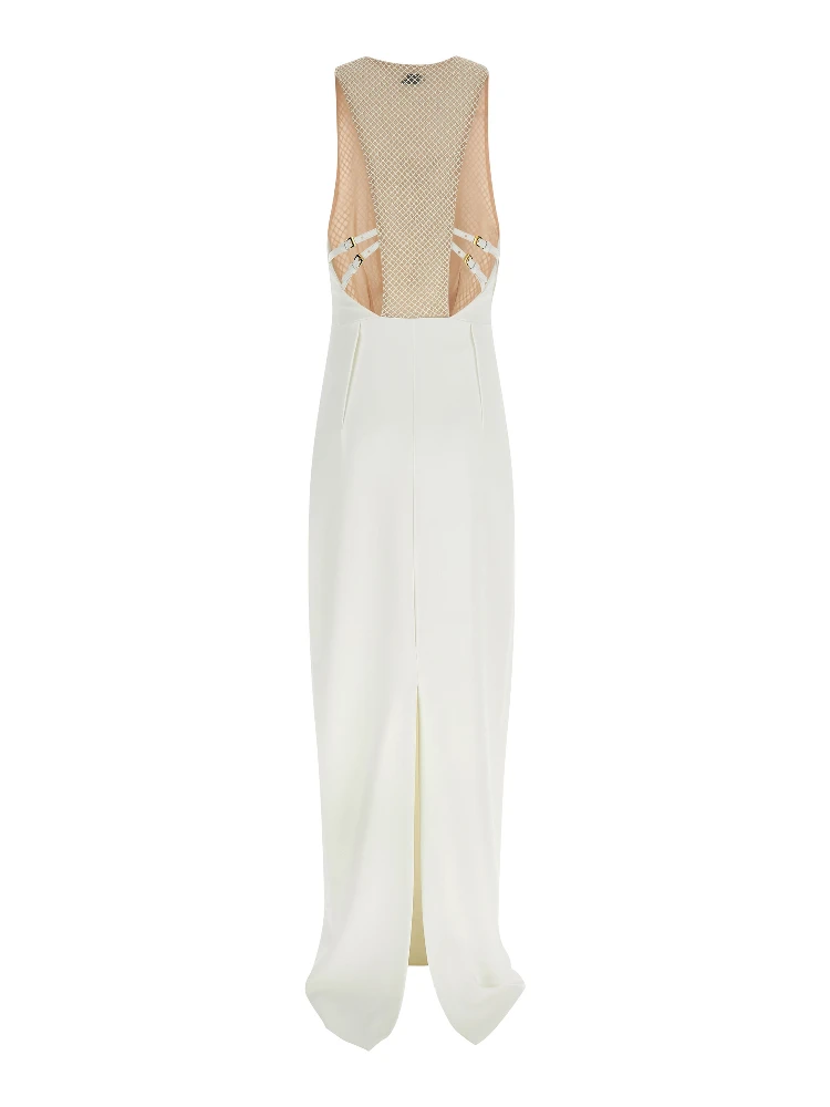 White Polyester Long Dress alternative