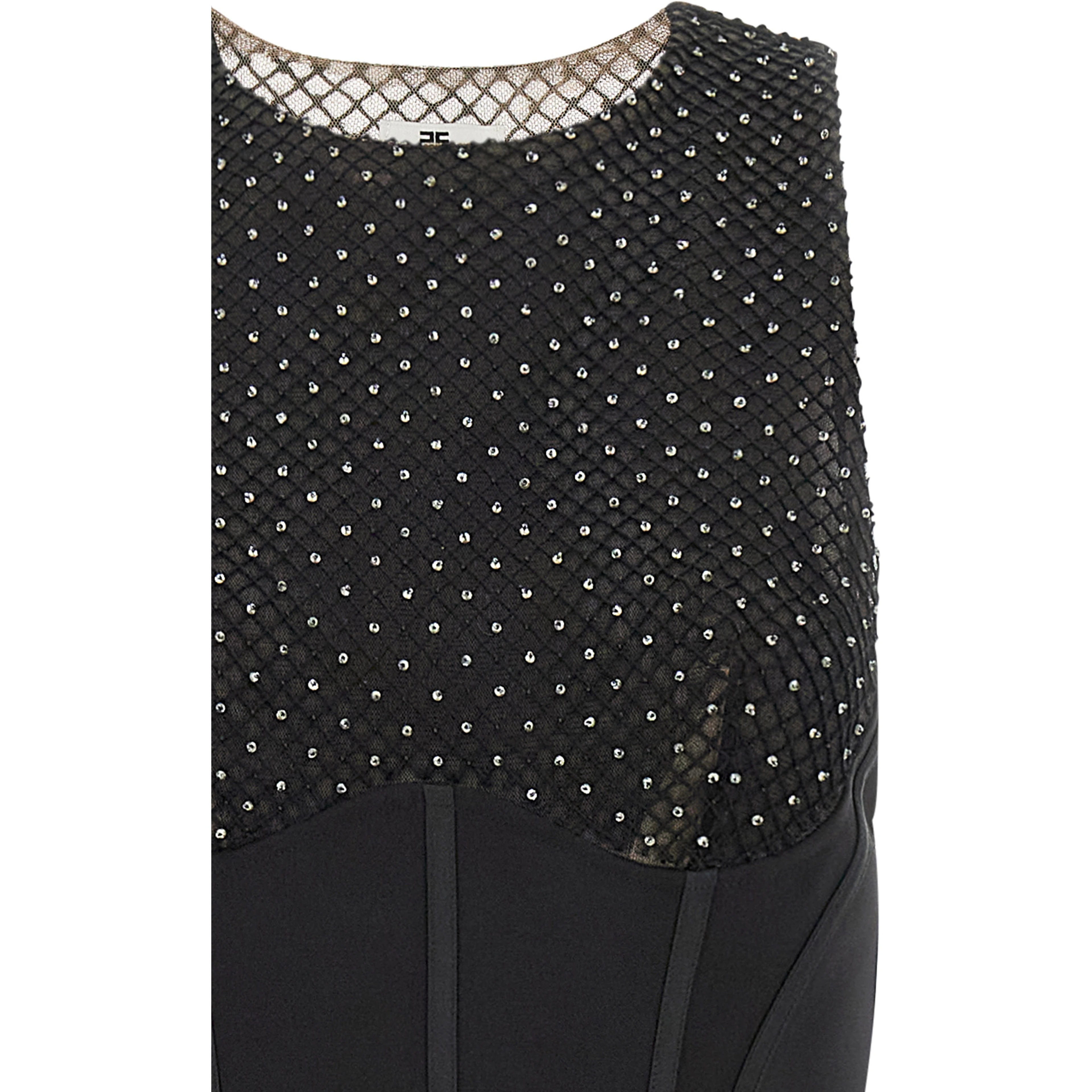Black Polyester Long Dress