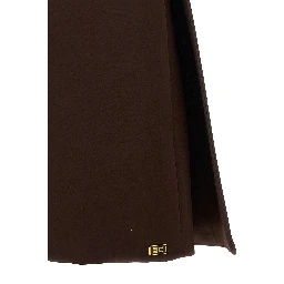 Brown Polyester Short Dress