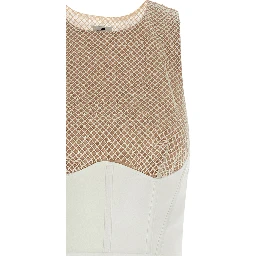 White Polyester Long Dress