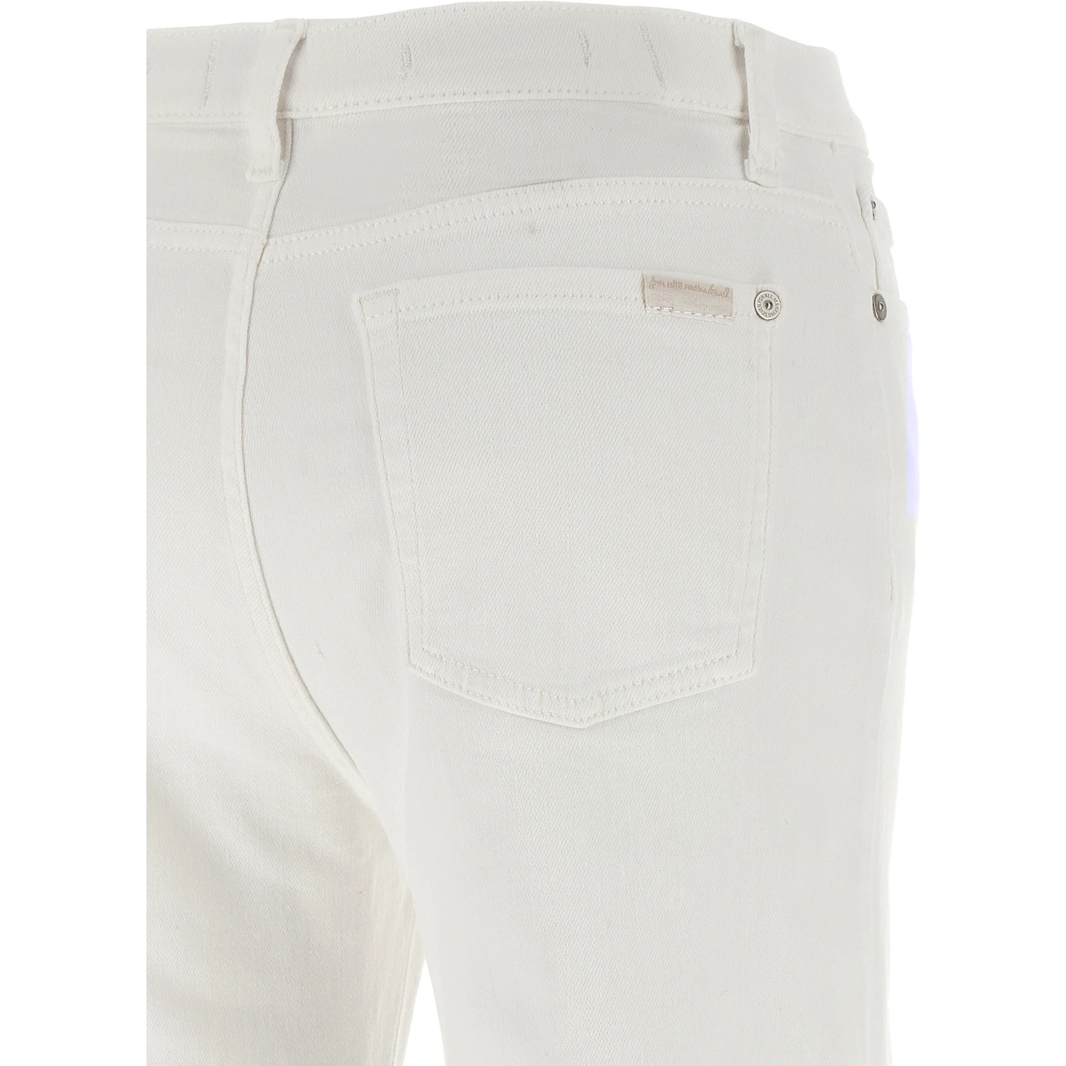 White Cotton Flared Jeans