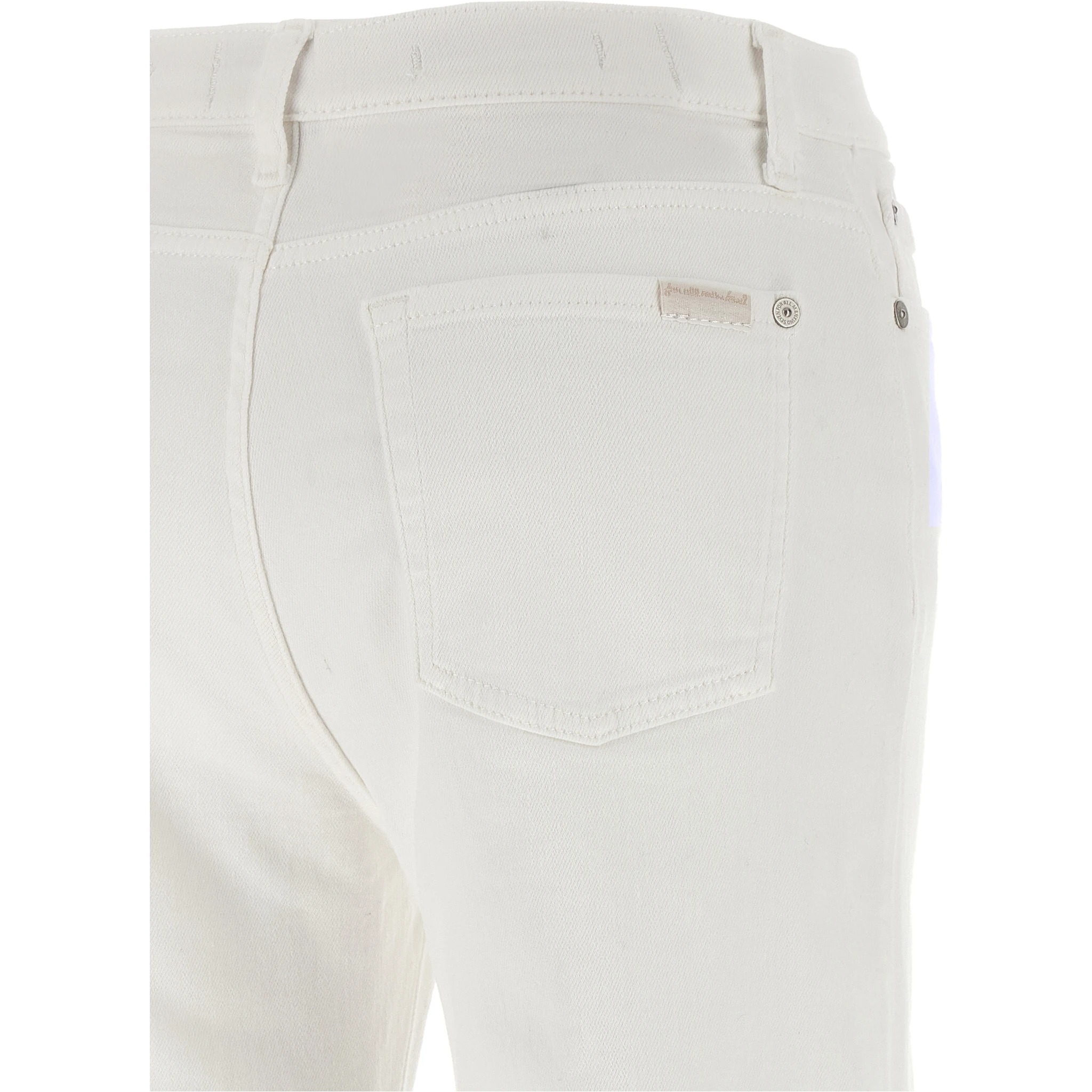 White Cotton Flared Jeans