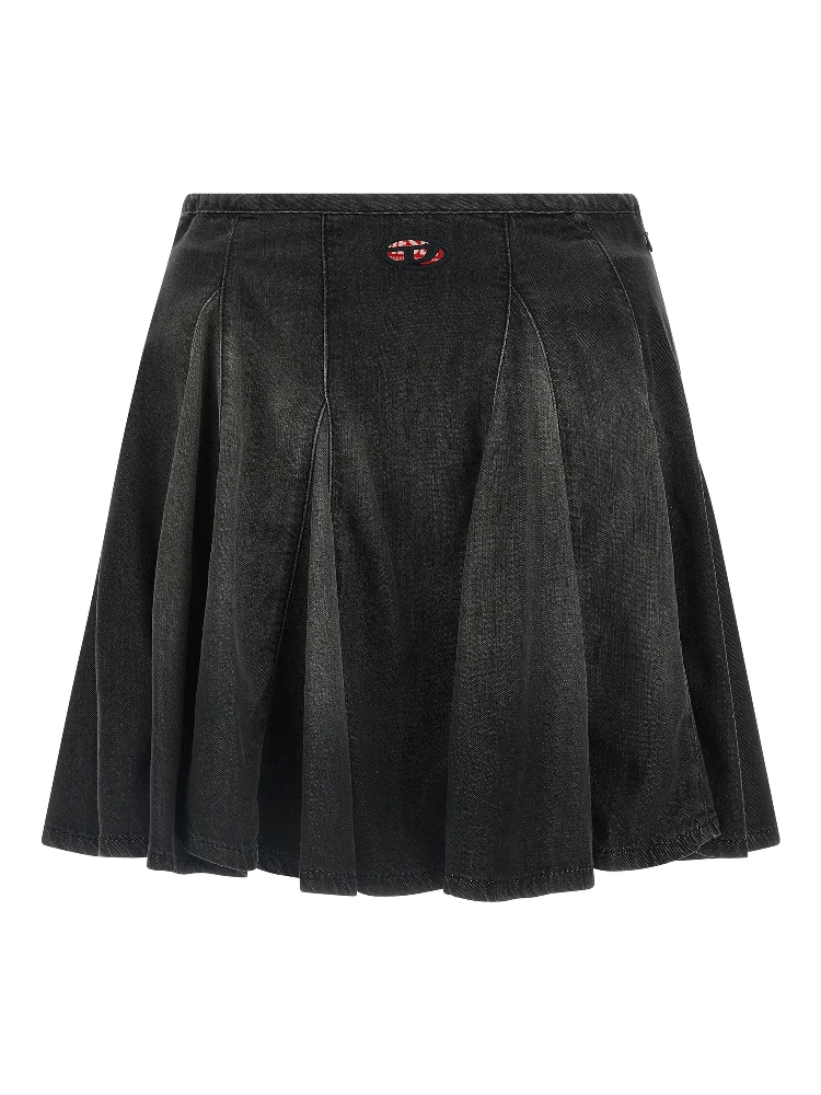 Black Cotton Long Skirt