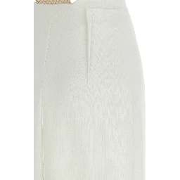 White Polyester Long Dress