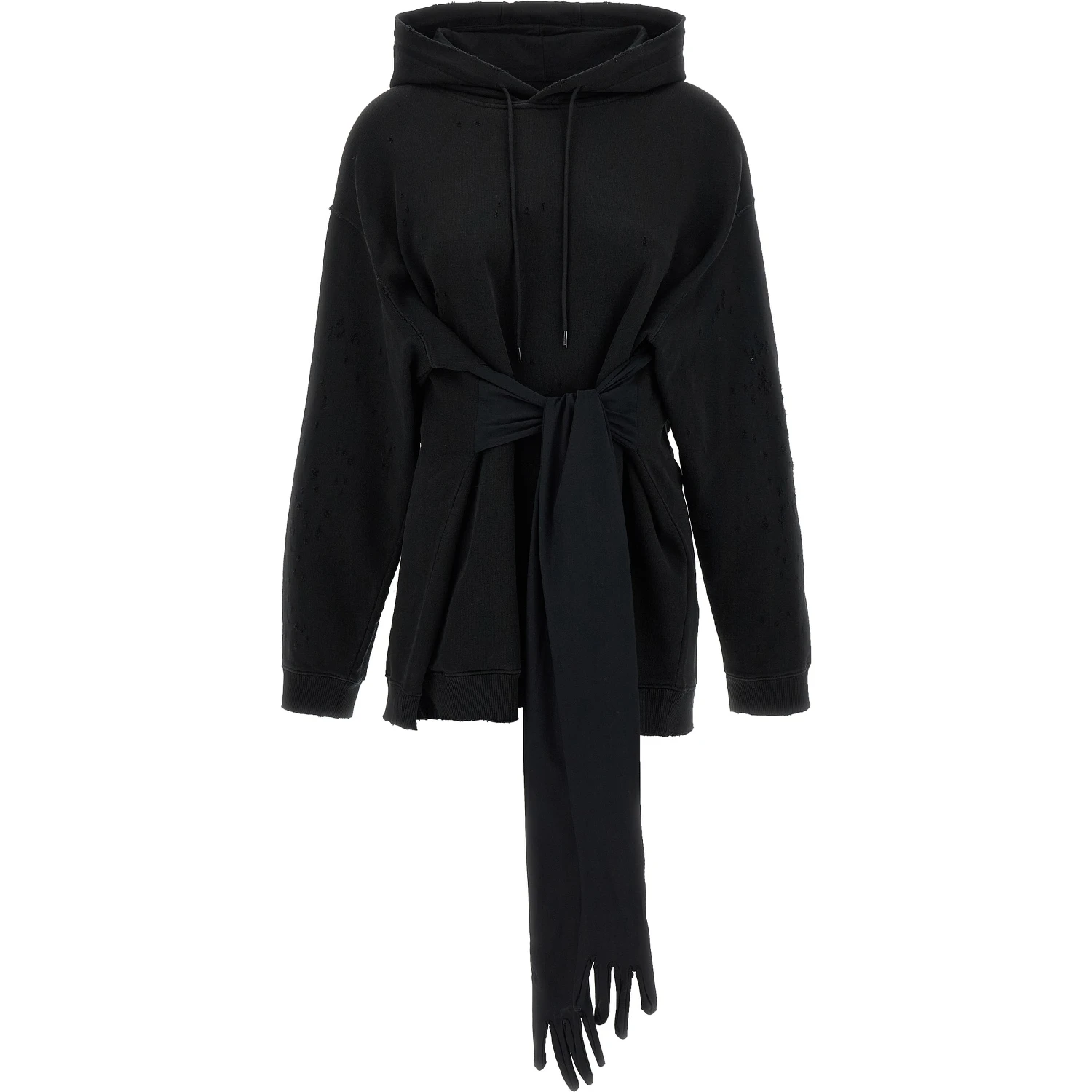 Black Cotton Short Dress