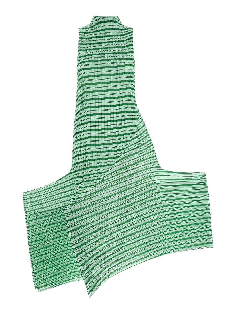 Bicolor Polyester Long Dress