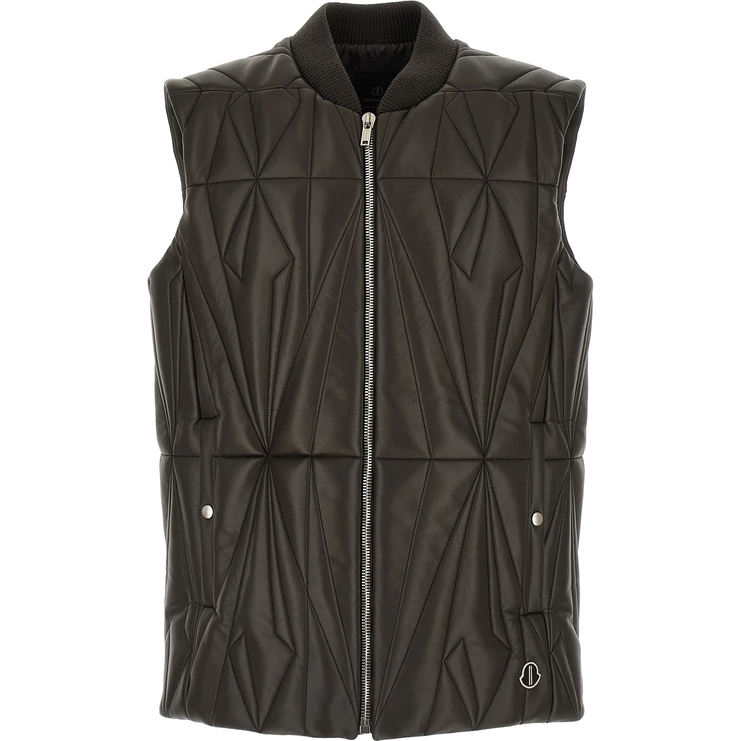 Brown Lamb Leather Sleeveless Jacket