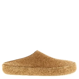 Beige Calfskin Mules