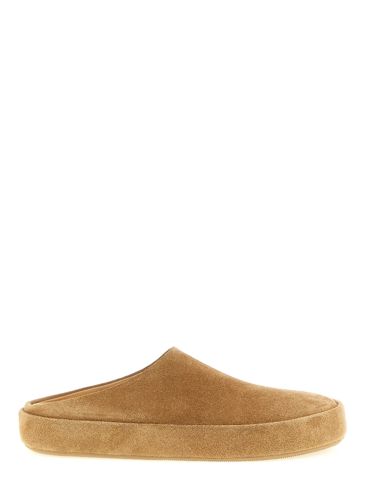 Beige Calfskin Mules