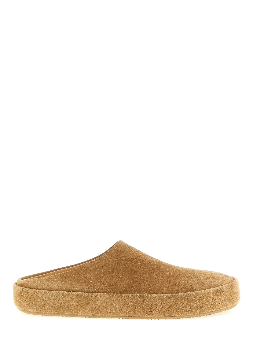 Beige Calfskin Mules