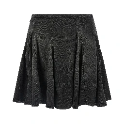 Black Cotton Long Skirt