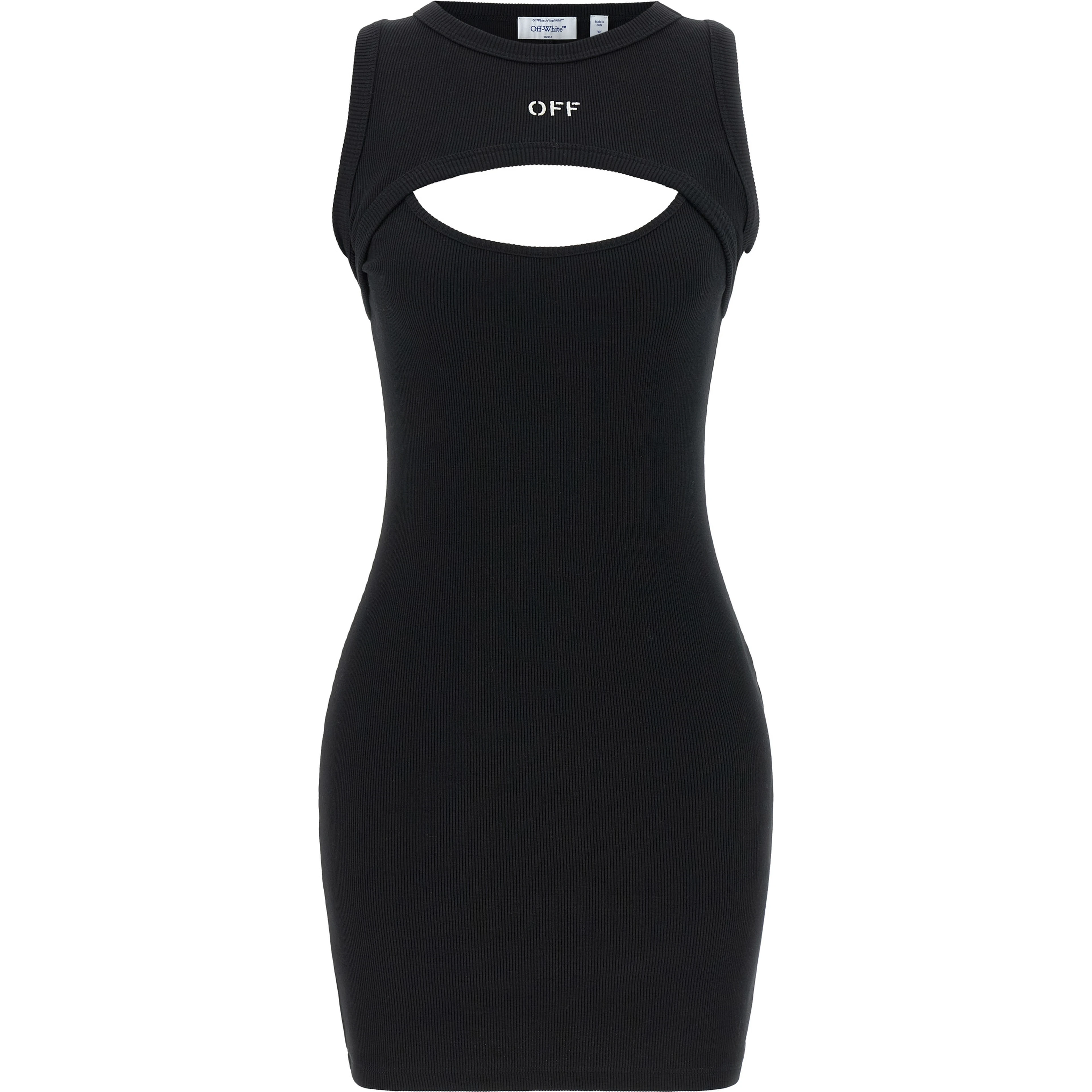 Bicolor Cotton Short Dress