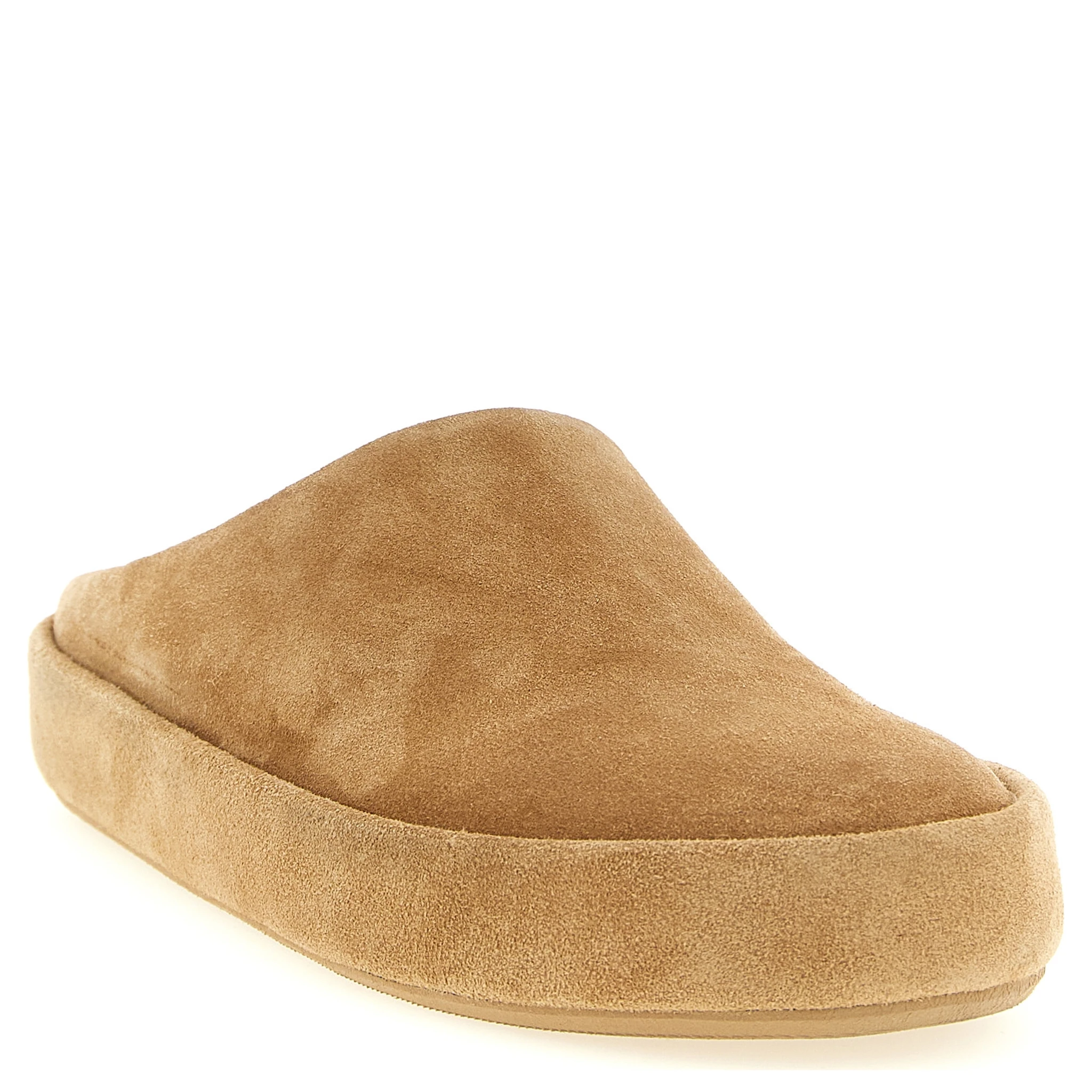Beige Calfskin Mules