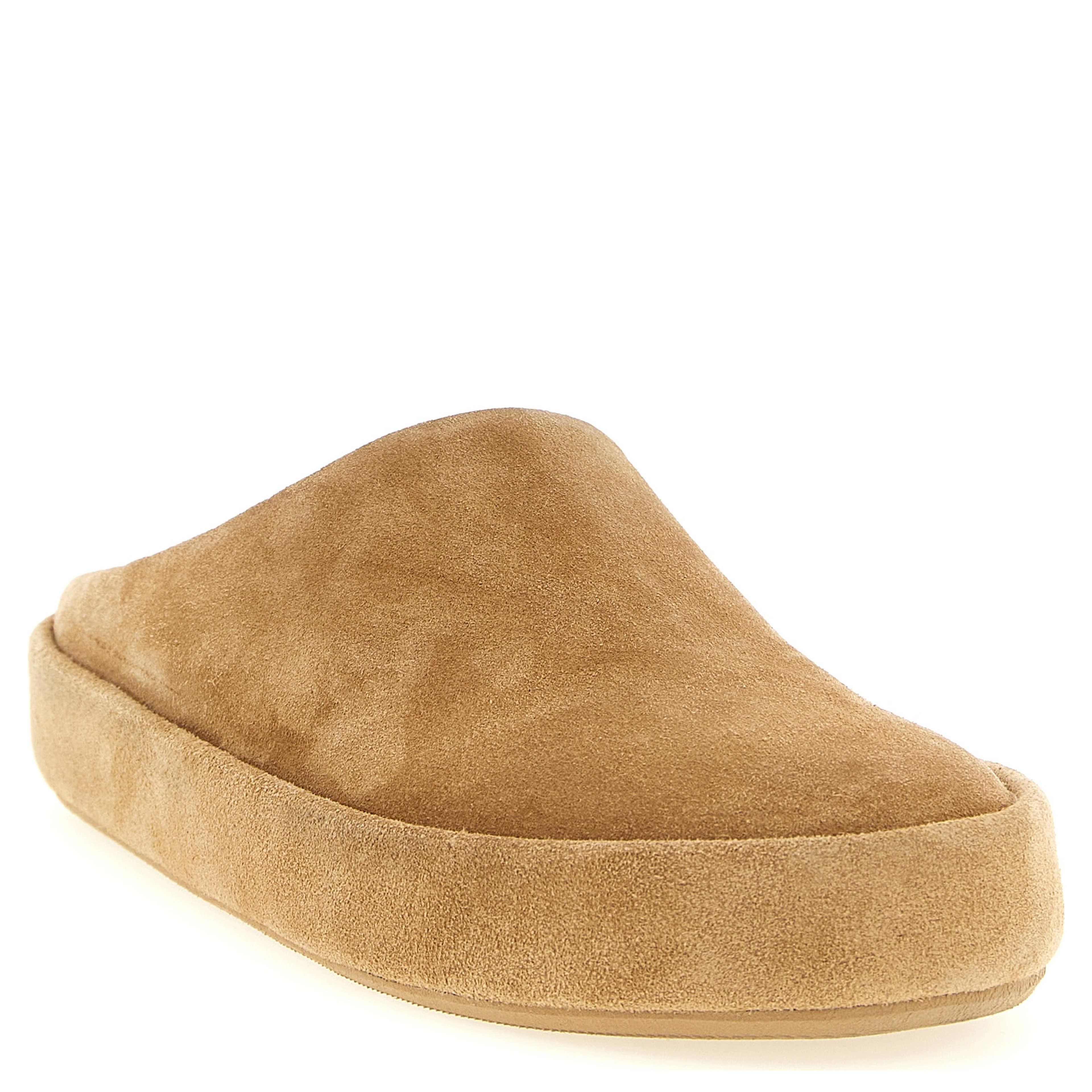 Beige Calfskin Mules