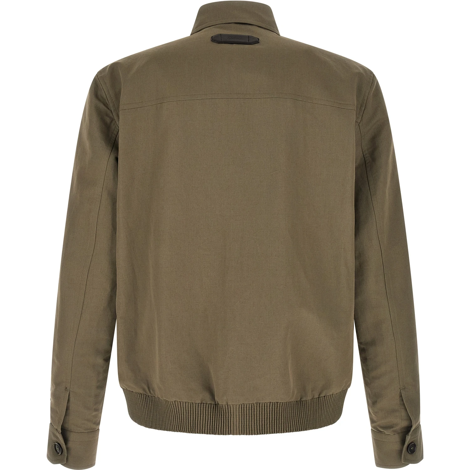 Bicolor Linen Full-Length Jacket