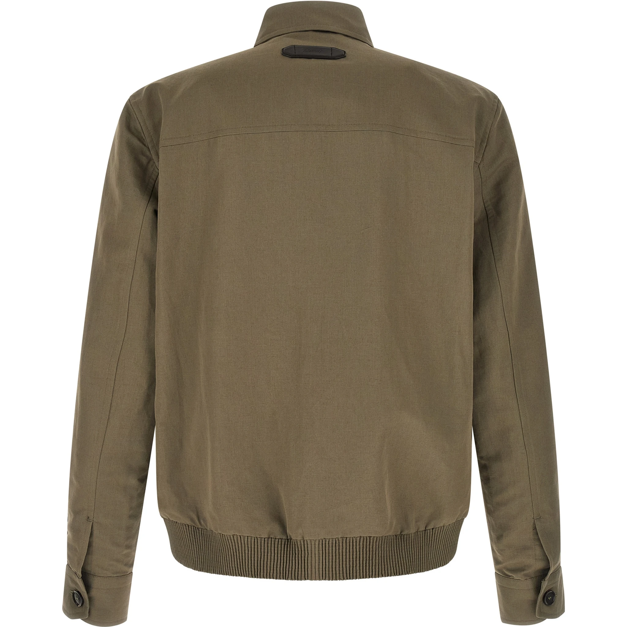 Bicolor Linen Full-Length Jacket