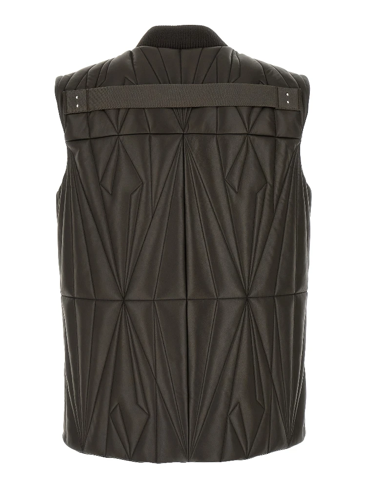 Brown Lamb Leather Sleeveless Jacket alternative