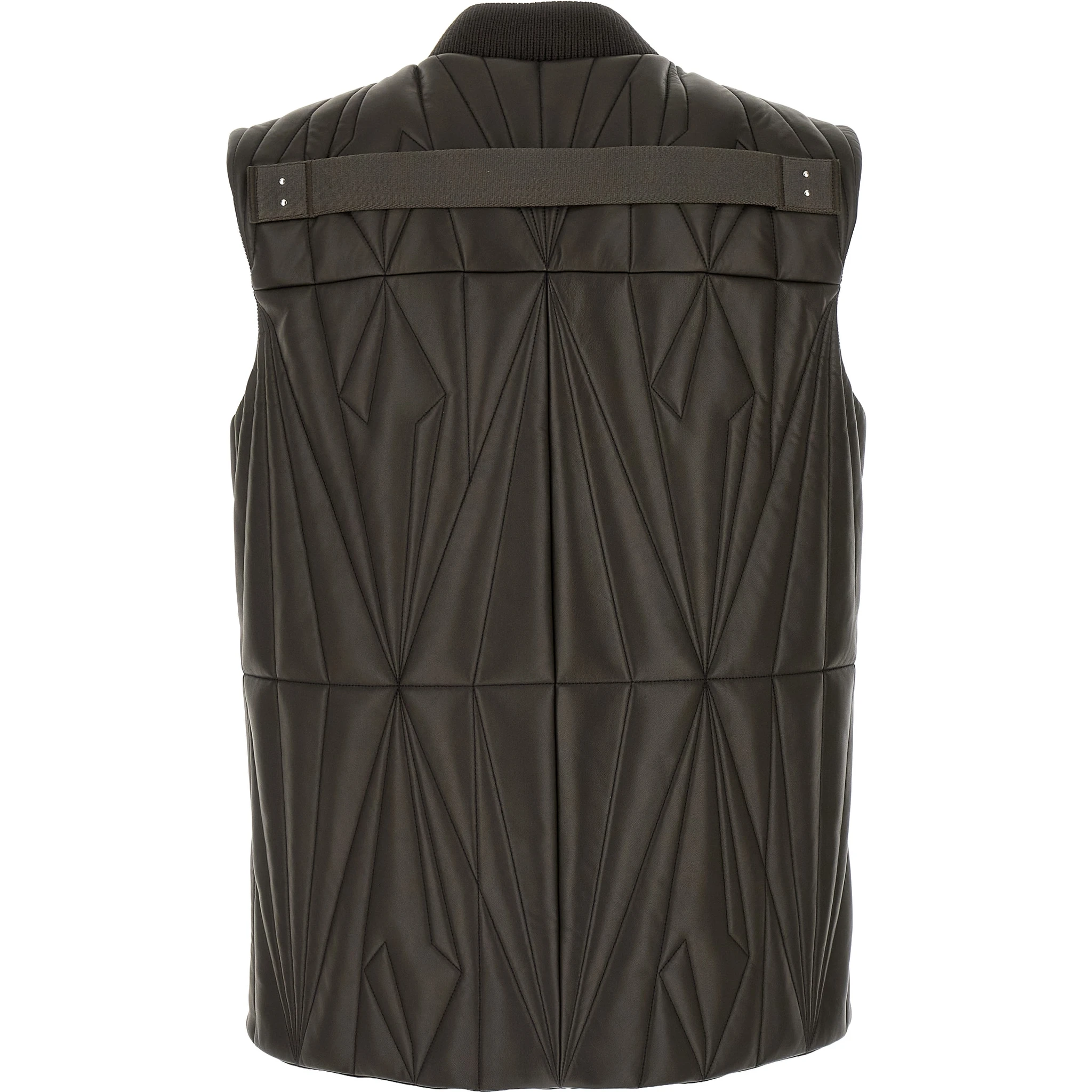 Brown Lamb Leather Sleeveless Jacket