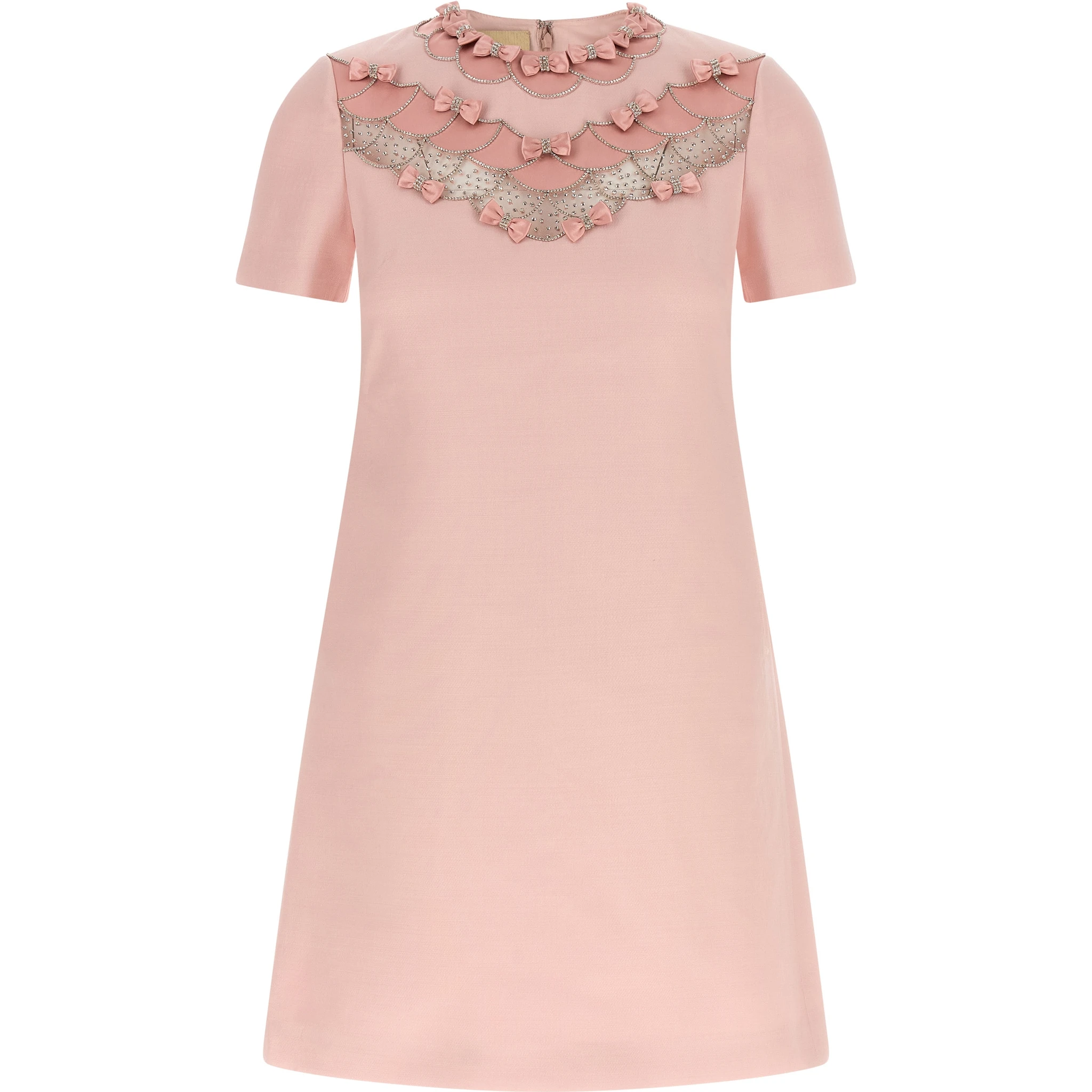 Multicolor Virgin Wool Short Dress