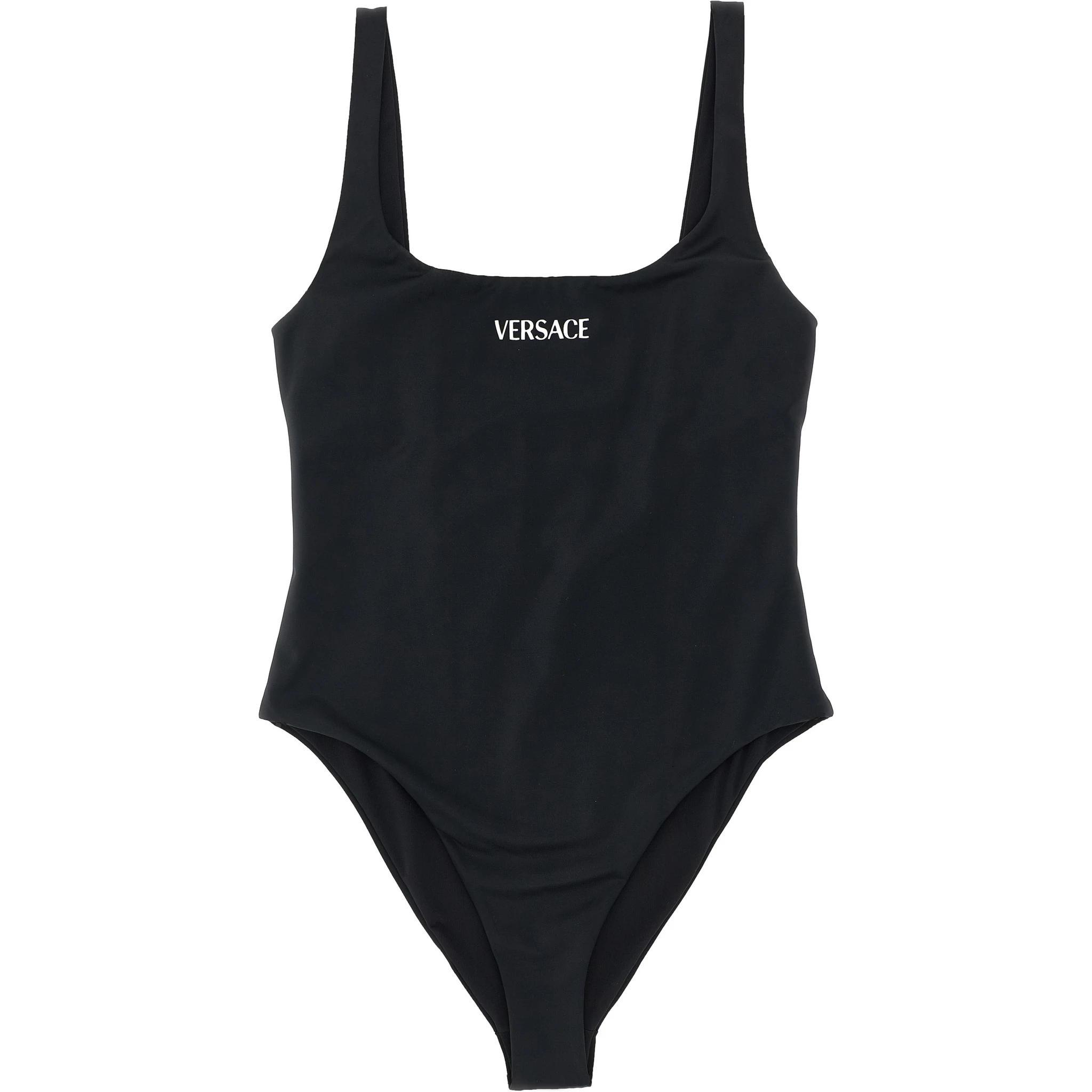 Black Nylon One-Piece Swimsuit