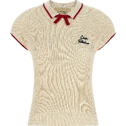 Beige Cotton Shortsleeve Shirt
