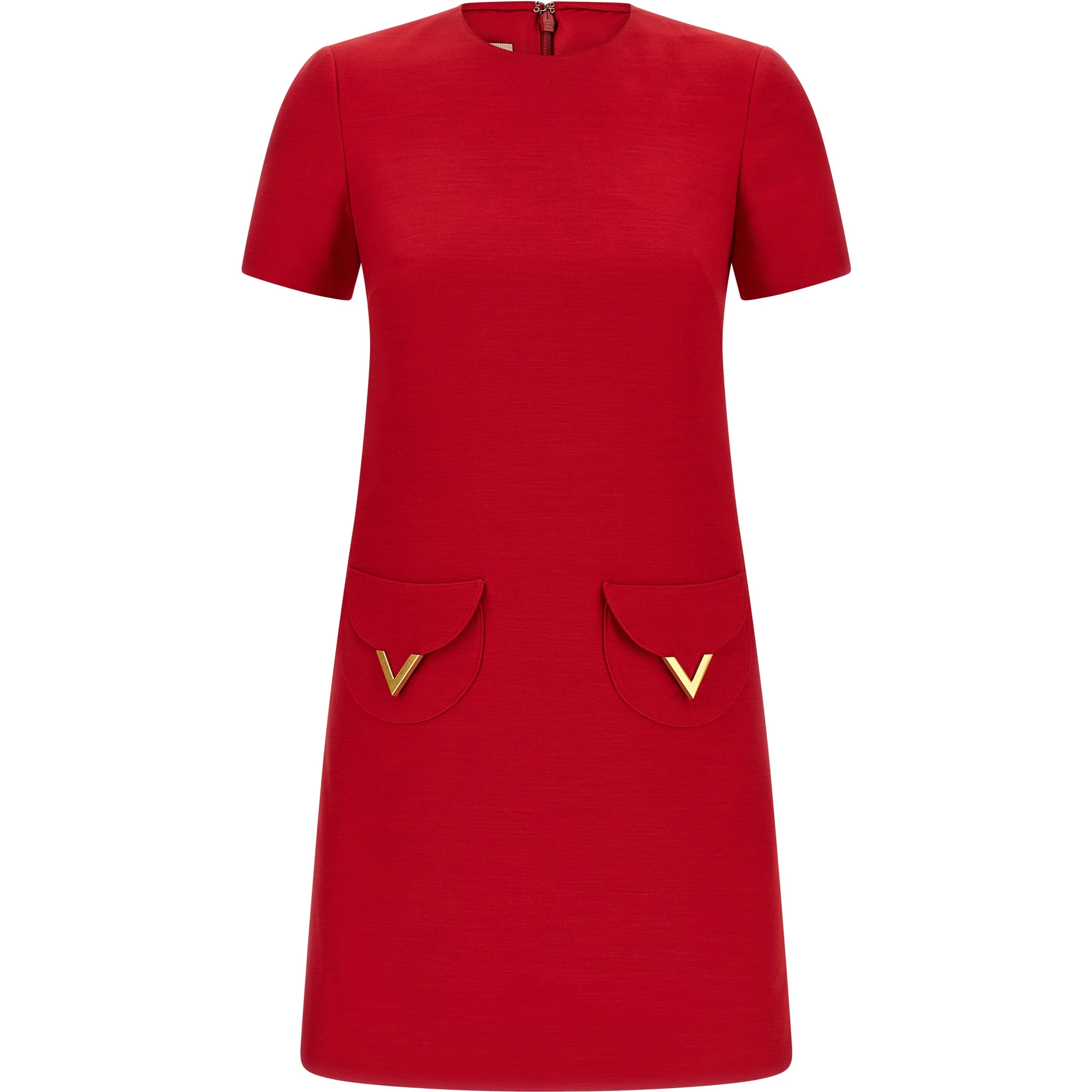Multicolor Virgin Wool Short Dress