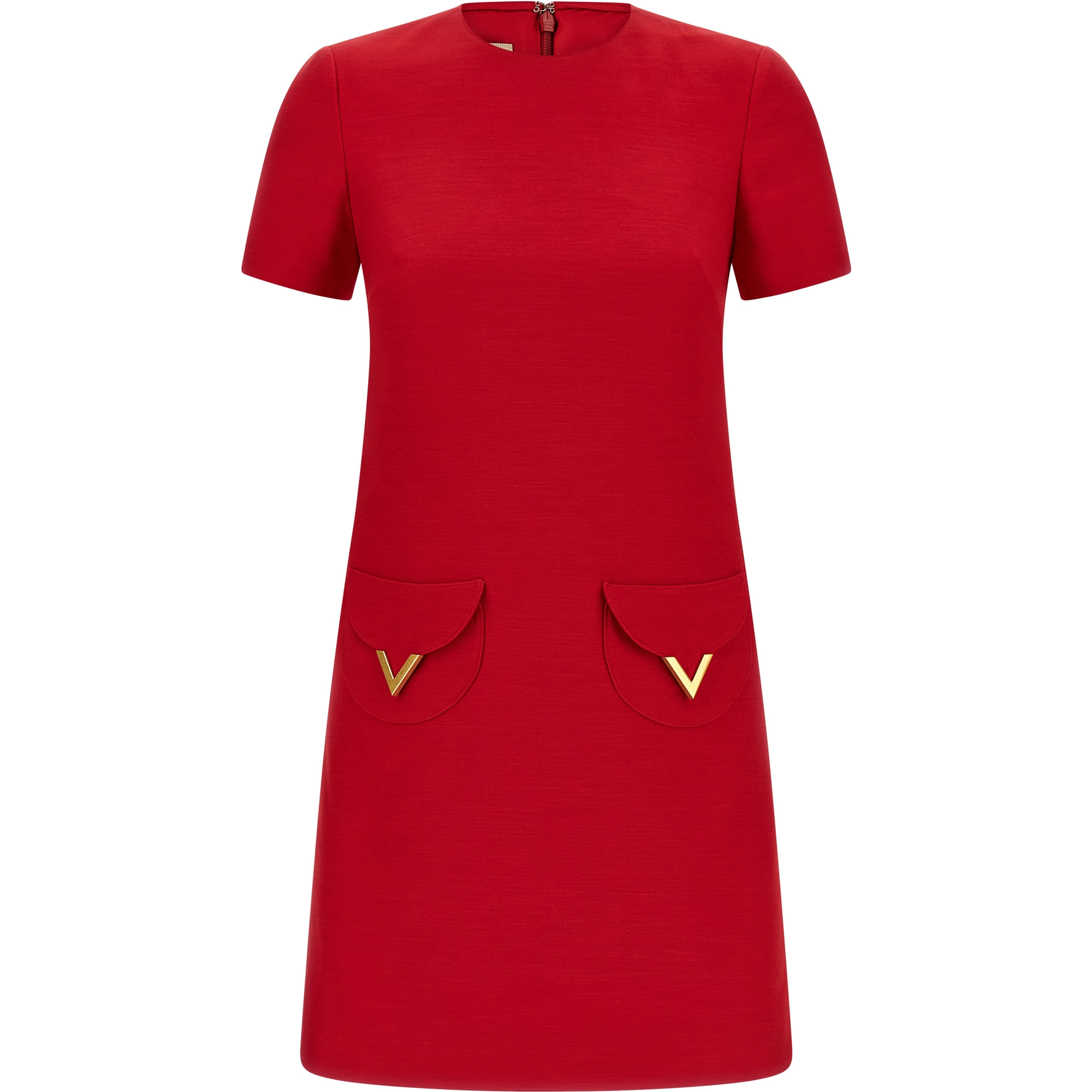 Multicolor Virgin Wool Short Dress