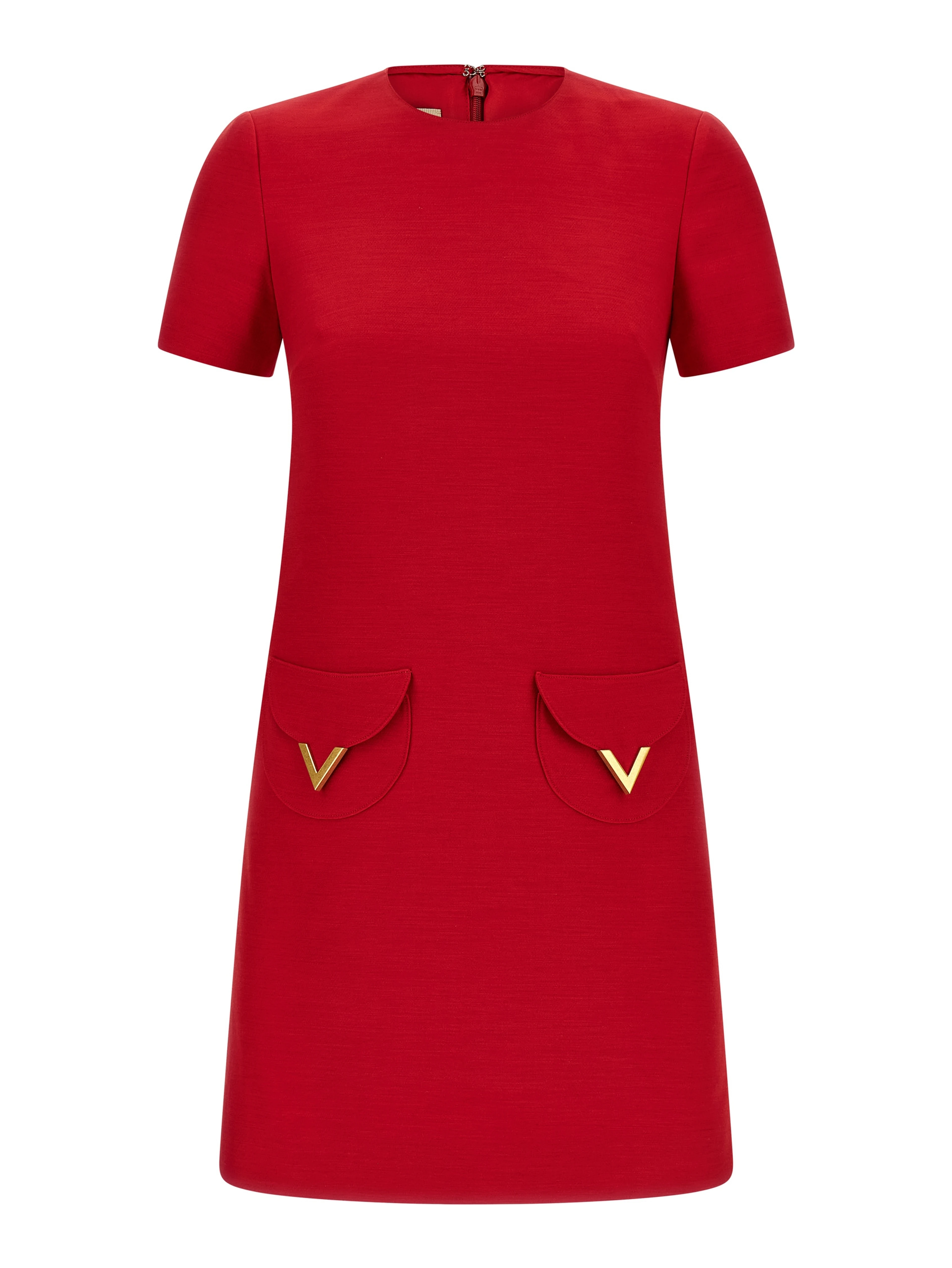 Multicolor Virgin Wool Short Dress
