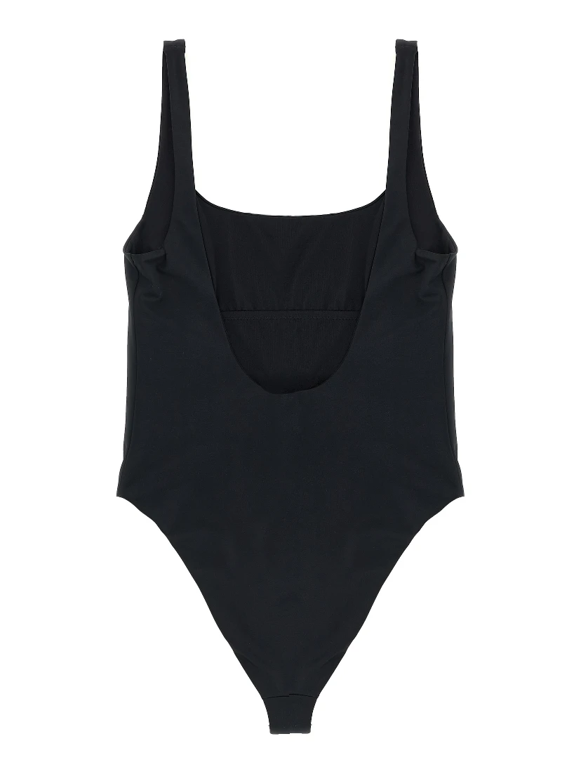 Black Nylon One-Piece Swimsuit