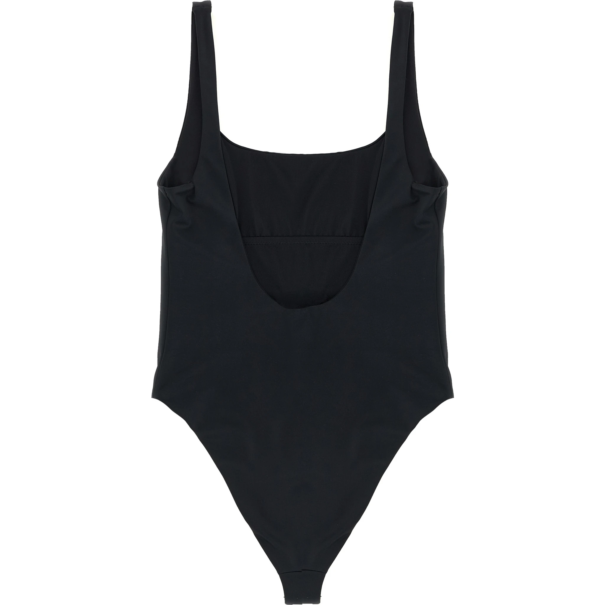 Black Nylon One-Piece Swimsuit