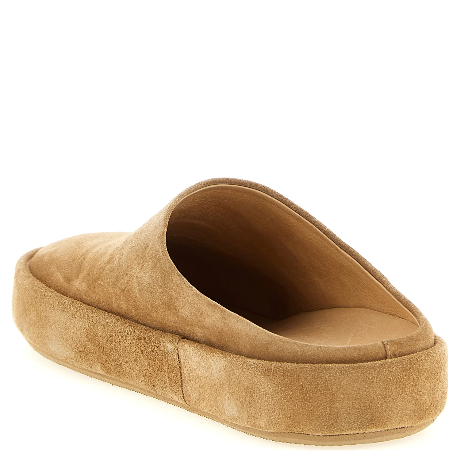 Beige Calfskin Mules