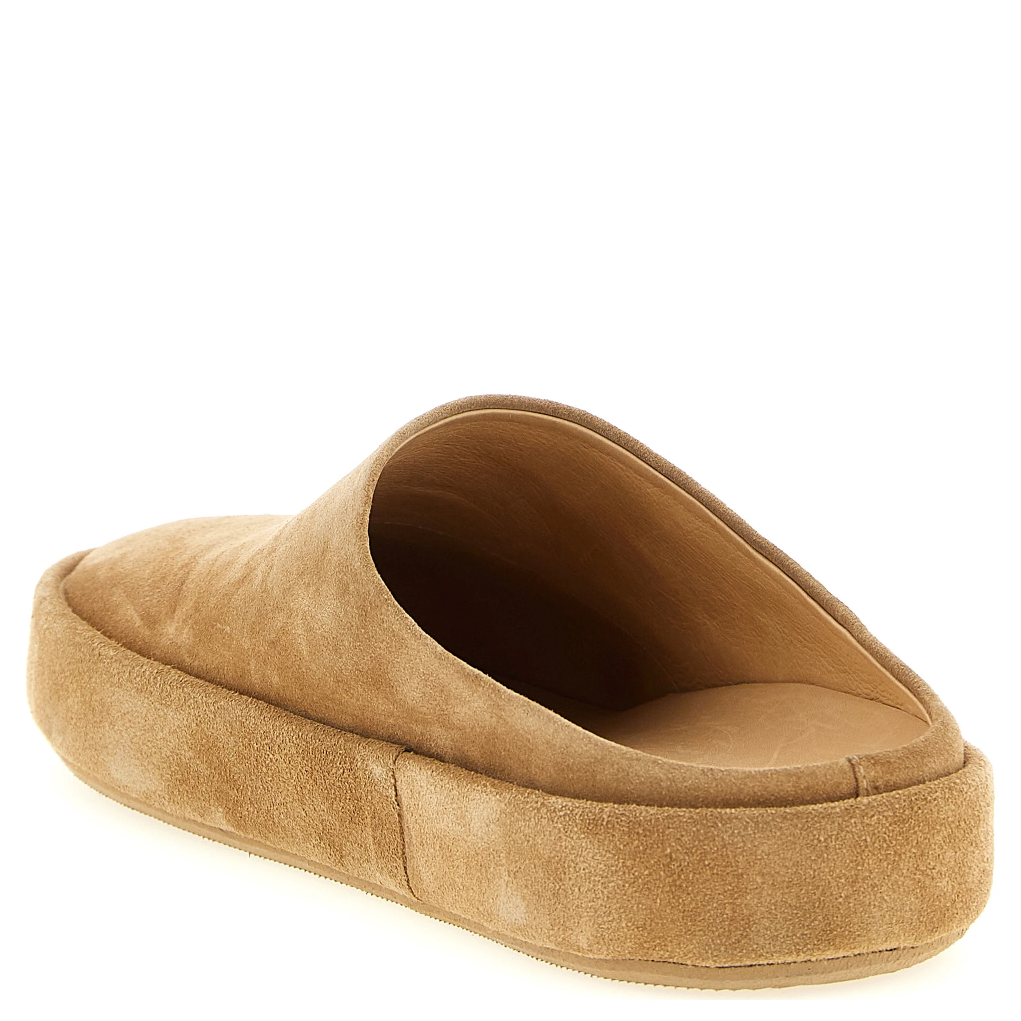 Beige Calfskin Mules