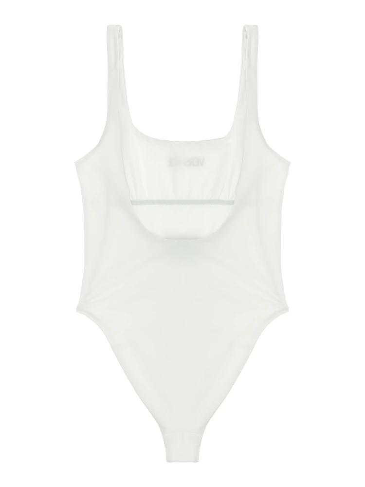 White Nylon One-Piece Swimsuit alternative