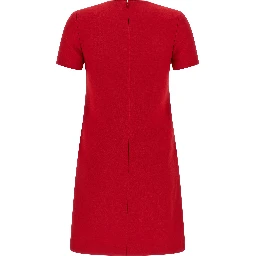 Multicolor Virgin Wool Short Dress