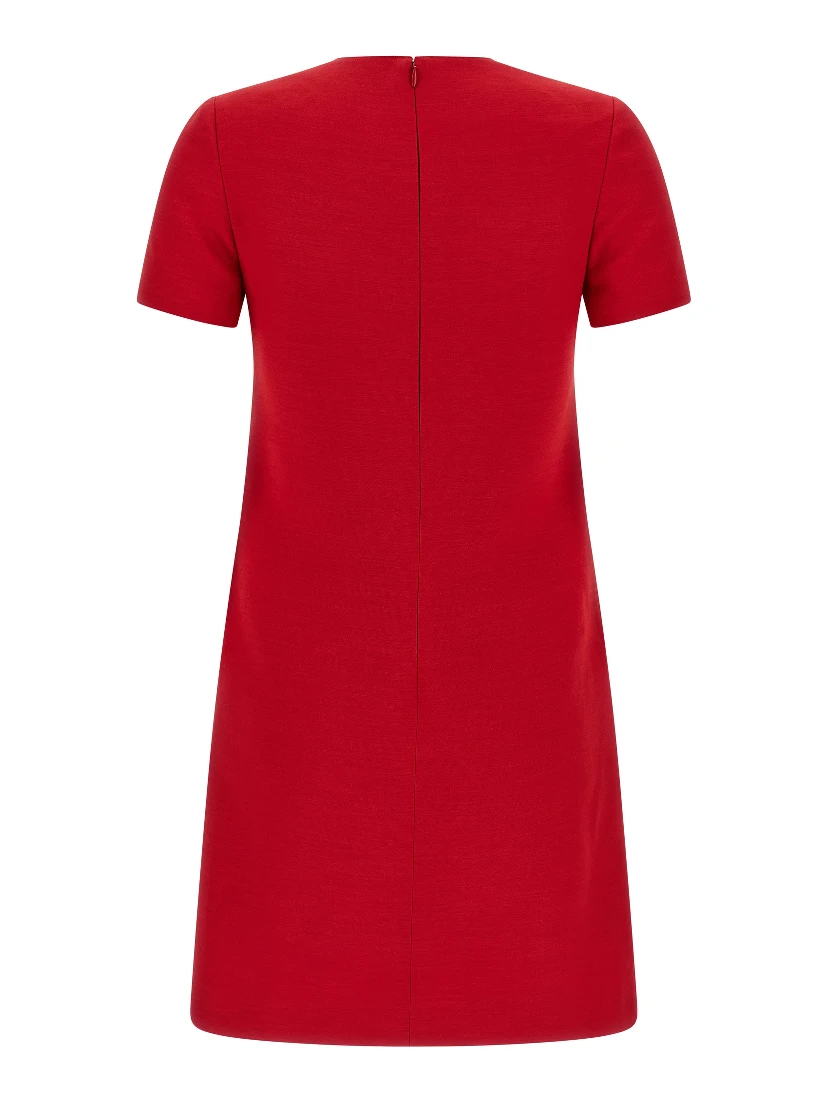 Multicolor Virgin Wool Short Dress