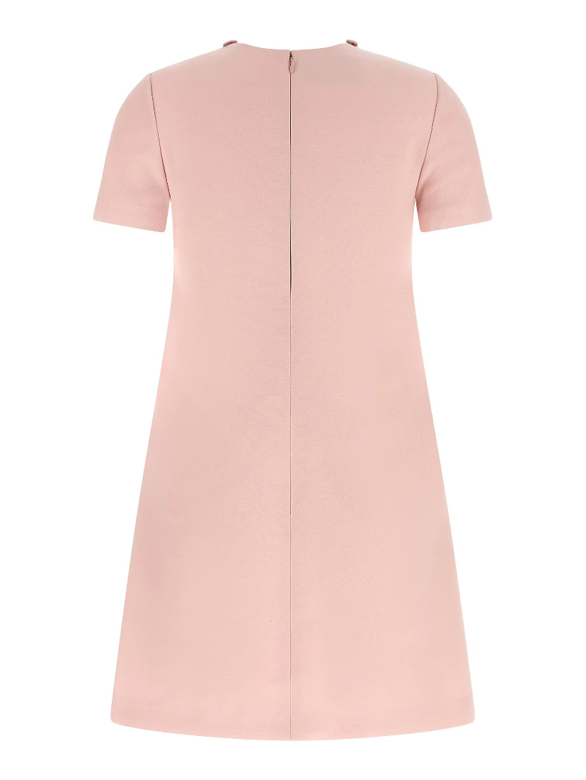 Multicolor Virgin Wool Short Dress