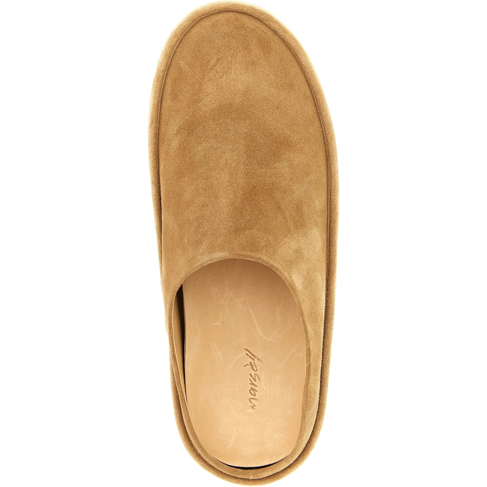 Beige Calfskin Mules
