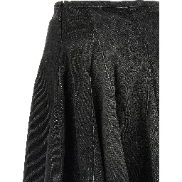 Black Cotton Long Skirt