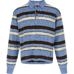 Blue Cotton Polo Shirt