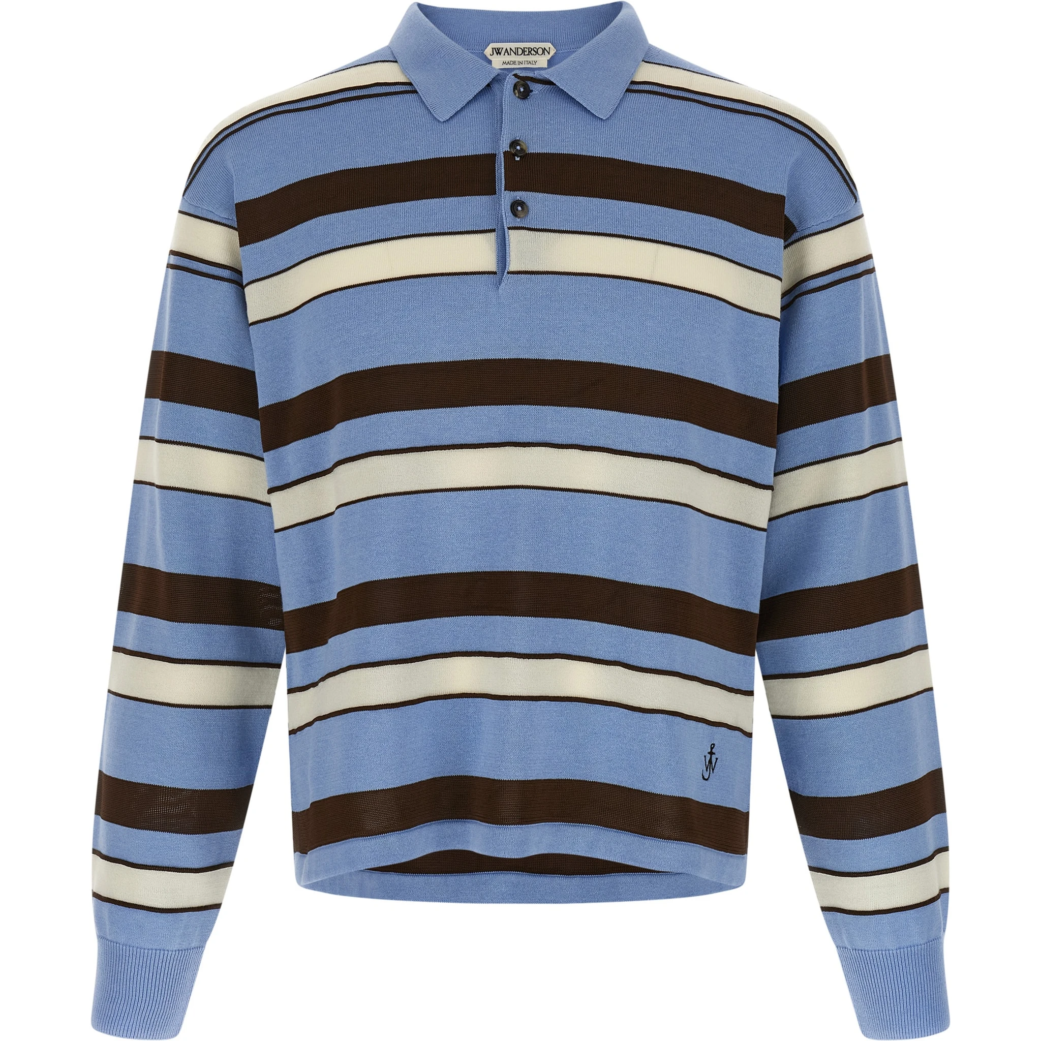 Blue Cotton Polo Shirt