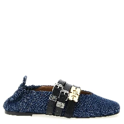 Blue Organic Cotton Ballet Flats