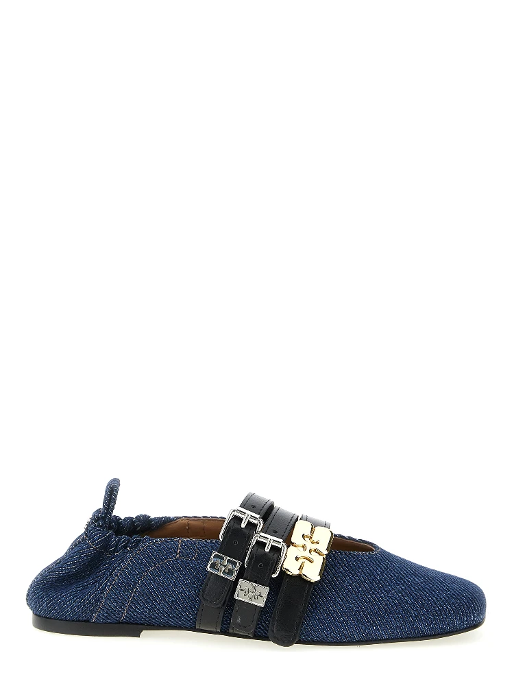 Blue Organic Cotton Ballet Flats